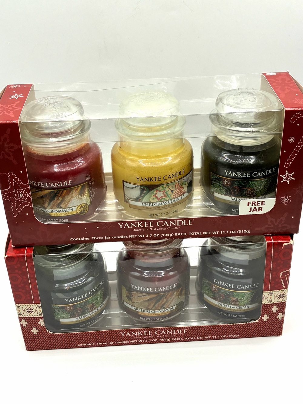 Yankee Candle Holiday Mini Jar Gift Sets 6 Candles Unburned 2010 2011 Christmas